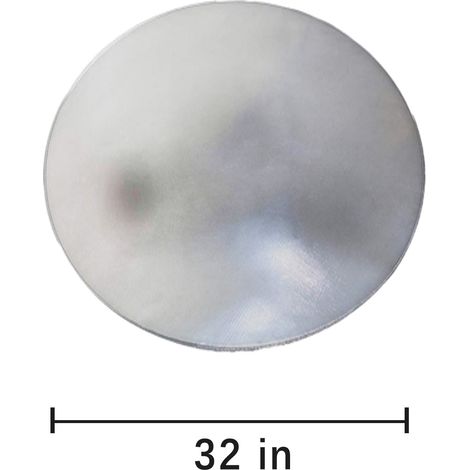 EASYCOMFORT Tapis de feu feu tapis four extérieur brasier tapis isolant argent rond ignifuge rond 32 pouces (1/5)