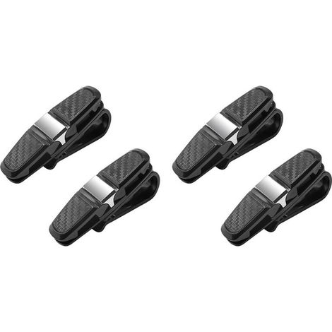 Set di 4 clip per occhiali da auto, supporto per occhiali da sole per aletta parasole, clip per occhiali da sole con porta biglietti. (1/2)