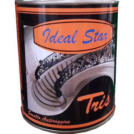 smalto antiruggine 'tris' ideal star 0,750 lt - verde bottiglia (1/2)