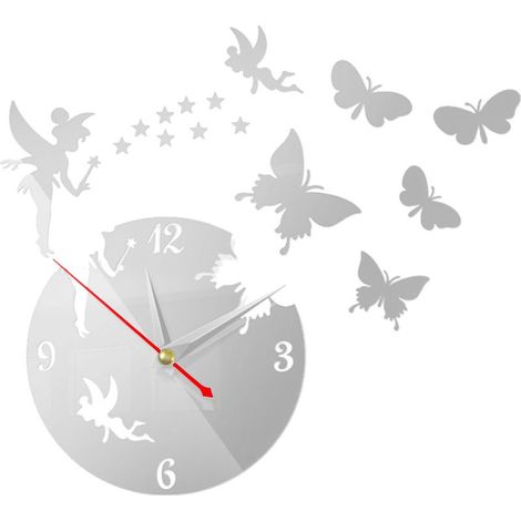 Horloge murale, horloge murale papillon en acrylique, horloge murale décorative pour bureau, horloges murales modernes à faire soi-même pour le salon (1/5)