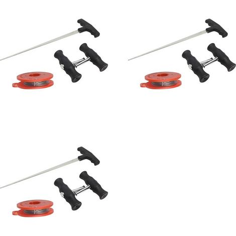 Questo set di 3 attrezzi automatici per la rimozione del parabrezza è antiscivolo, compatto, dotato di un'impugnatura comoda, facile da usare e universale.