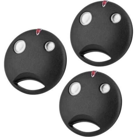 Télécommande Portail, 433,92MHz Télécommande Remplacement pour Nice SMILO SM2 SM4 pour Moteur de contrôleur de récepteur SMXI SMX2R SMX2 SMXIS OXI OX2, 2 canaux, Lot de 3