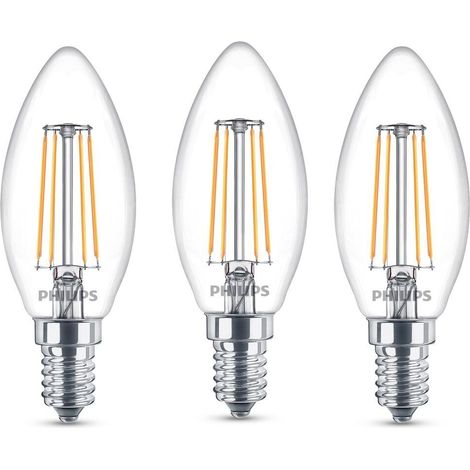 Philips LED 77779100 LED EEK F (A - G) E14 4.3 W = 40 W Warmweiß (Ø x L) 3.5 cm x 9.7 cm 3 St. (1/5)