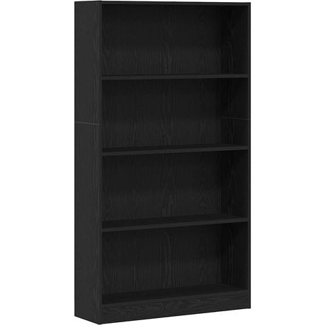 Maison Exclusive - Bücherregal 4 Fächer Schwarz Eichen-Optik 80x2