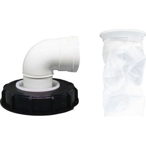 90°-IBC-Filter mit Deckel, 163 mm Nylon-Regenwasserfilter, waschbar, mit Deckel für DN 150 IBC-Regenwassertank (1/5)