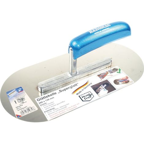 Cazzuola Haromac super liscio "Made in Germany", 280 x 130 x 0,7 mm, con raggio, inossidabile, 10522280