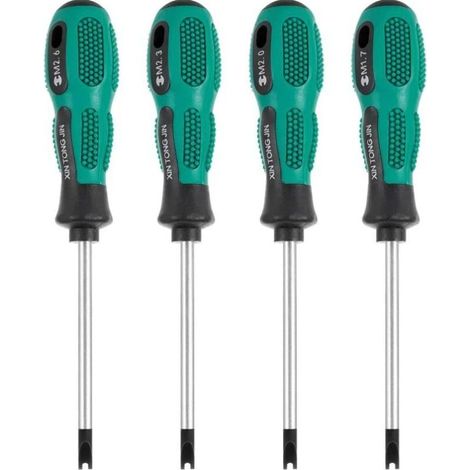 4pcs / Set Tournevis Embouts de Tournevis U Fourche magnétique vis rainurée conducteur CR-V Multi Function Tool Kit Main (1/5)