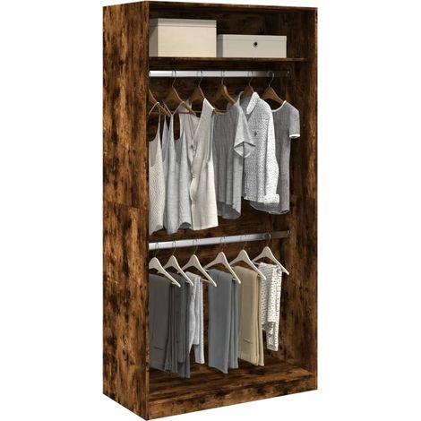 Kleiderschrank Räuchereiche 100x50x200 cm Holzwerkstoff