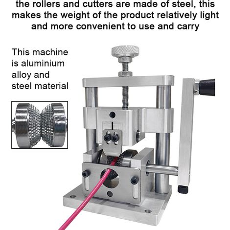 Dénudeur de fil domestique portable en alliage d'aluminium, outil de dénudage manuel, machine à éplucher les câbles en cuivre avec manivelle, utilisation d'une perceuse électrique de 2 à 20 mm (1/5)