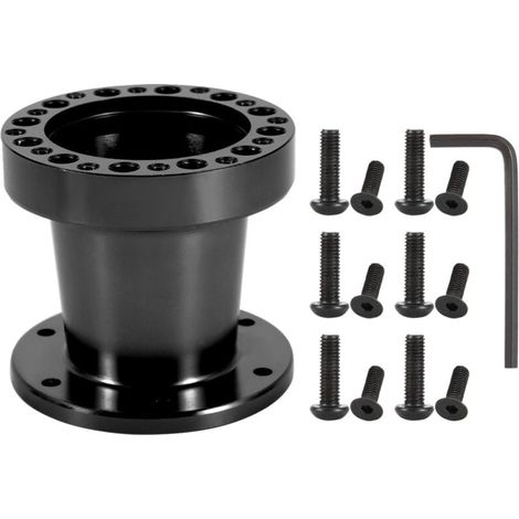 Kit d'adaptateur d'entretoise de moyeu de volant universel Zoternen 3 pouces en aluminium (noir) (1/4)