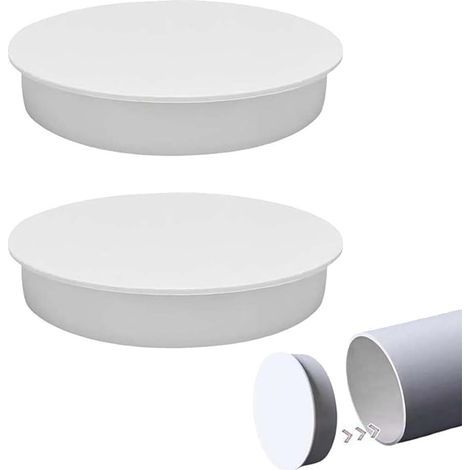 2 Pièces Couvercle De Tuyau De Ventilation 100 Mm, Bouchon De Manchon PVC pour Tuyaux De Drainage, Capuchon Tuyau Ventilation en Plastique De Système D'Aération Contre Les Odeurs E (1/5)