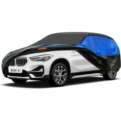 Bâche Voiture Exterieur Respirante, Compatible avec BMW X1(2009-2024) Housse de Protection Voiture Extérieur, Toutes Saisons Peuvent Tout Gérer Contre Pluie Soleil Poussière.,Taille pour BMW X1(2009-2 (1/5)
