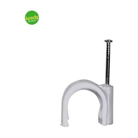 Graffette tonde con chiodo Elettrocanali Ø 25 - 26 mm 50 pz.
