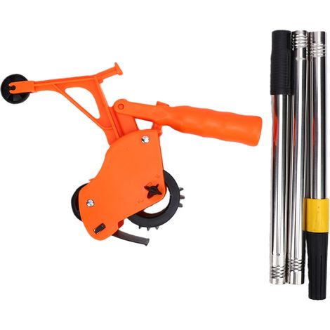 Applicatore di nastro adesivo per pavimenti con asta regolabile e rullo manuale per la segnaletica di percorsi pedonali e strade di accesso. (1/5)