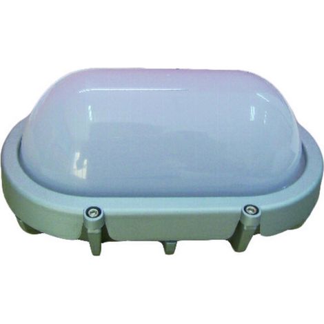 Aplique Led Exterior Oval Plateado 12W 3000k IP65