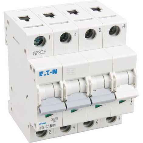Miniature circuit breaker 16A,3P+N,C EATON PLS6C163N (1/2)