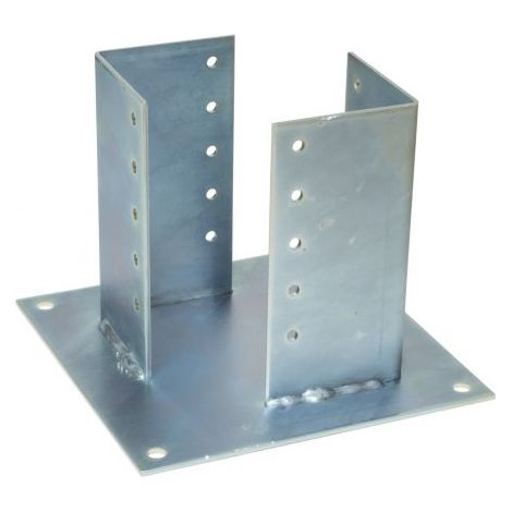 8PZ SUPPORTO PER TRAVI IN LEGNO mm.100x100 piano mm. 180x180