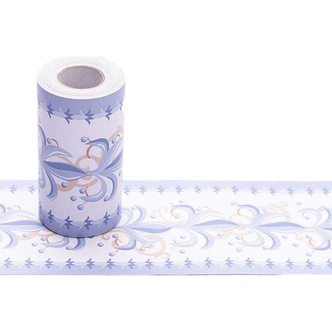 Frise murale autocollante, 10 cm x 10 mètres (Bleu) (1/3)