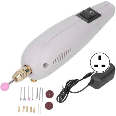 Kit de 18 pièces Mini Perceuse Électrique Graveur pour Verre Céramique, AC100‑240V avec Fiche UK (1/5)