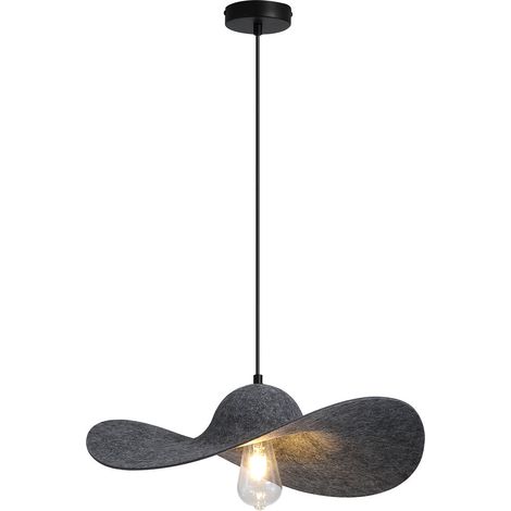 Searchlight Ripple Suspension en forme de dôme, noir, feutrine, 1 x E27 (1/5)
