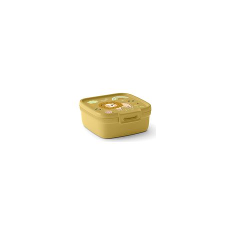 Contenitore per alimenti quadrato Snap Box Yellow Wildlife da 0,9 l Curver