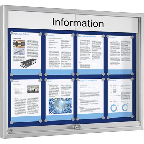 SCHAAR, Vitrine à portes coulissantes, pour 8 x format A4, (1/2)