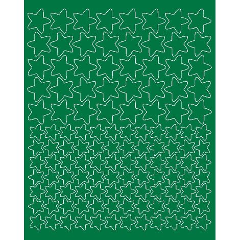 Autocollants étoiles pour casque de vélo, 124 pièces, vert brillant