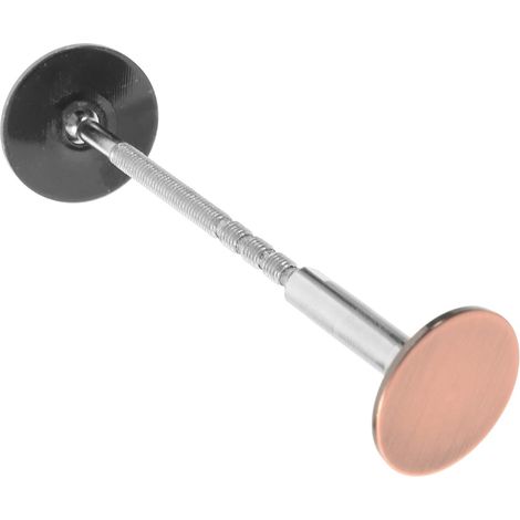 Plaque de Remplissage de Porte de Portail en Acier Inoxydable, Cache-trou Décoratif Robuste et Pratique, Adaptée aux Portes de 40-65mm D'épaisseur Trou Inférieur à 30mm (1/5)