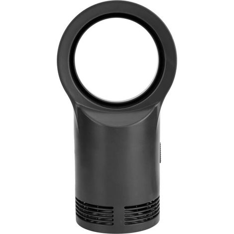 Tragbarer Tischheizer von Ulisem, Mini-Heizgerät ohne Blätter, Temperatursensor, für Zuhause, Wohnheim, Büro oder Schlafzimmer (Schwarz) (1/4)