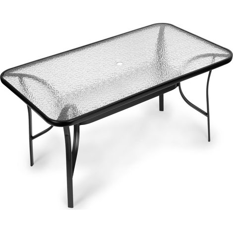 Glasgartentisch wave 140x80cm terrassenbalkontisch multigarden