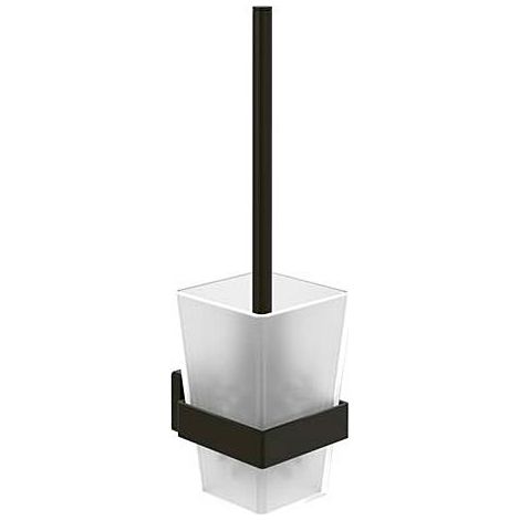 Villeroy und Boch Elements Striking Toilettenbürstengarnitur TVA152017000K5 94x340x118mm, Glas satiniert, mit WC-Bürste, matt black (1/2)