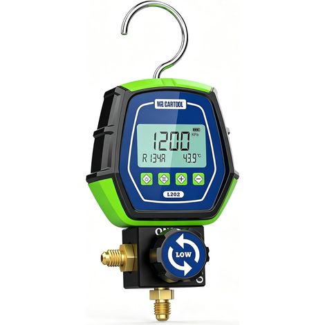 Manomètre Numérique Gaz Basse Pression HVAC Réfrigérant Collecteur Manomètres Numériques pour Systèmes de Réfrigération Climatiseurs R32 R410a (1/5)