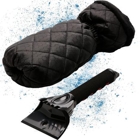 Auto-Eiskratzer mit Handschuh – Ice Monster Professioneller Auto-Eiskratzer trifft auf den besten Auto-Windschutzscheiben-Schaberhandschuh – Effizienz kombiniert mit 100 % Komfort (1/5)