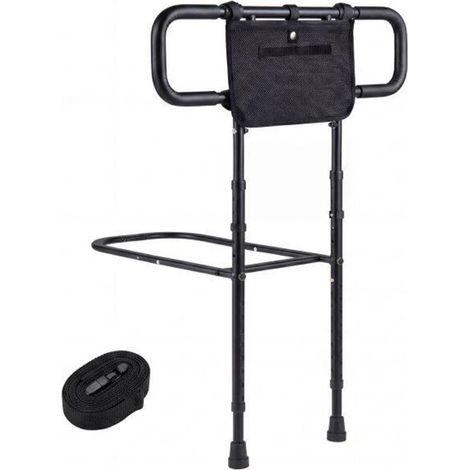 Montage facile barrière de lit pour seniors réglable en largeur et hauteur, pliable avec poche de rangement (1/5)