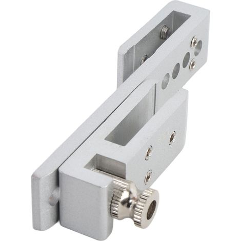 Verrou de sécurité pour porte coulissante en verre, 12 trous, en métal, pour maison, hôtel, salle de bain, cabine de douche sans cadre, argenté, 8 mm / 0,3 po (1/5)