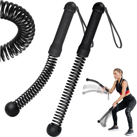 Set of 2 Stringless Battle Ropes, Portable Weighted Ropes without Rope, Ropeless Battle Ropes for Strength Training and HIIT Portable Home Gym Equipment for Women Men, Fascia Ring (1/5)