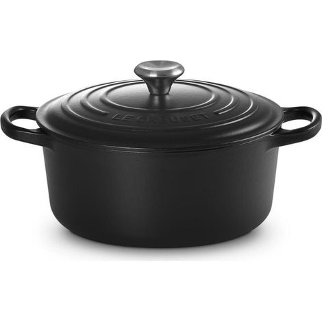 Le Creuset Signature Bräter rund 22 cm schwarz (1/2)