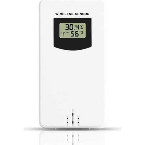 Sensore wireless per esterni per stazione meteorologica – Misura la temperatura fino a 60 m – Design impermeabile e leggero – Installazione semplice -Crezuo
