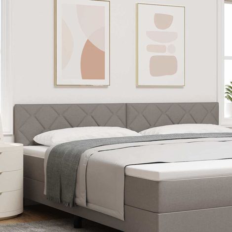 vidaXL Cabecero con cabecera Taupé 200 cm Cuero sintético (1/5)