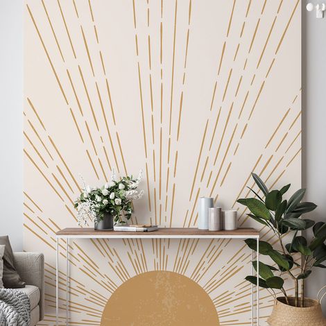 Papier peint panoramique - Soleil Boho - 130 cm x 195 cm (1/4)