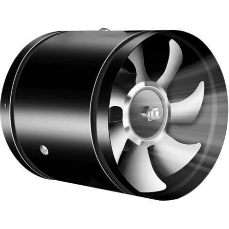noir Ventilateur tubulaire axial Ø 100 mm, ventilateur d'échappement Ø 100 mm, pour salle de bain, toilettes, cuisine, serre, tente, garage (1/5)