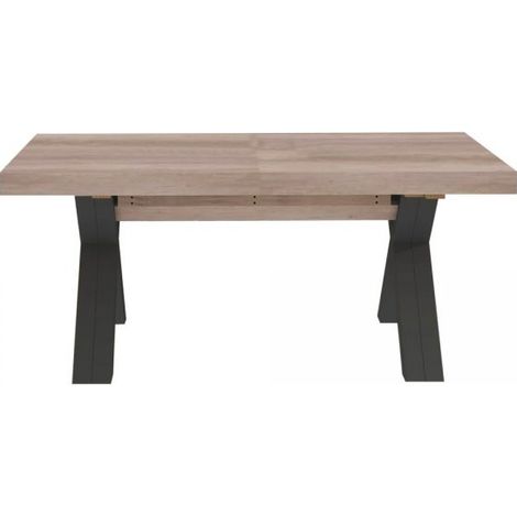 Tavolo Allungabile Milonga480 180 cm con Piano Gordon beige e Gambe Incrociate Antracite