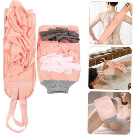 1Set Serviette De Bain Draps De Bain Pour Adultes Gant De Gommage Pour Le Corps Mitaines De Bébé Éponges De Bain Pour La Douc[u5631] (1/4)