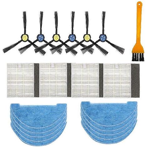 Filtre HEPA, brosse latérale et chiffon de nettoyage pour aspirateur robot iLife V8, V8S, X750, A7, X800 et X785 - Pièces et accessoires pour robots aspirateurs iLife V8, V8S, X750, A7, X800 et X785 (1/2)