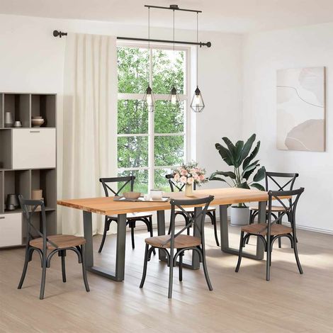 Maison Exclusive - Esstisch Beine V-Form 3 Stück Anthrazit 90x(72