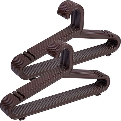 Percha de plastico marrón pack de 24 unidades 39.50x0.30x20.60h cm (1/5)