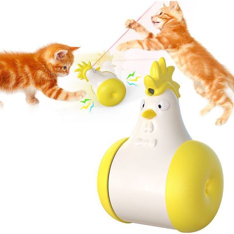 Gobelet électrique multifonction avec sons et laser pour chat - Jouet à mouvement automatique