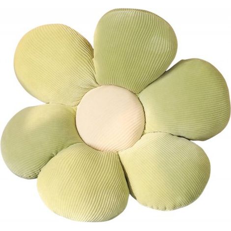 Coussin Fleur Verte - Coussin Décoratif - Décoration Esthétique - Coussin en Forme de Fleur - 50 x 50 cm (1/5)