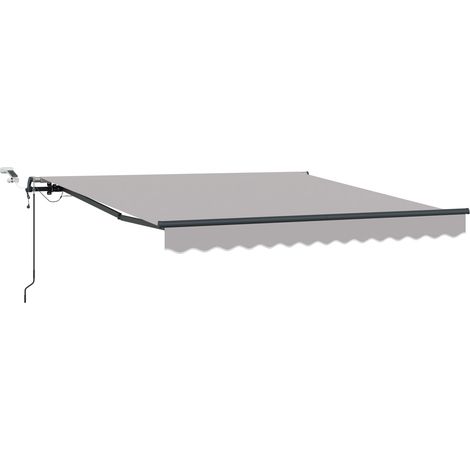 Tenda retrattile Grigio Chiaro 350 x 250 cm Poliestere vidaXL (1/5)