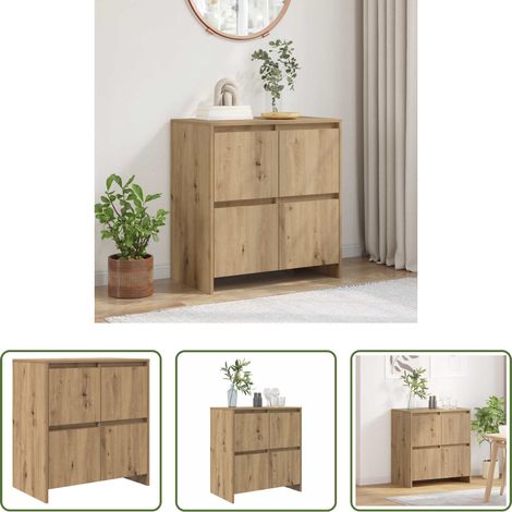 Holz Sideboard - Sideboard Artisan-Eiche 70 x 41 x 75 cm Holzwerkstoff (1/5)